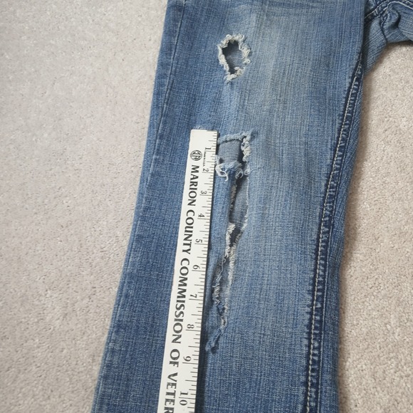 Hydraulic Lola Curvy Almost Bootcut Jeans Women 17/18 Blue Denim Distressed - Picture 8 of 15